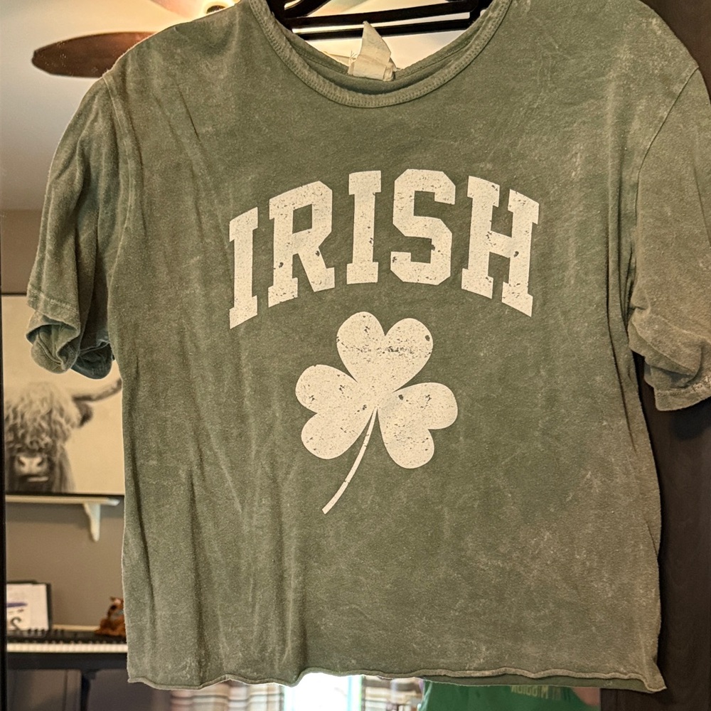 Caution To The Wind Olive Irish Tee